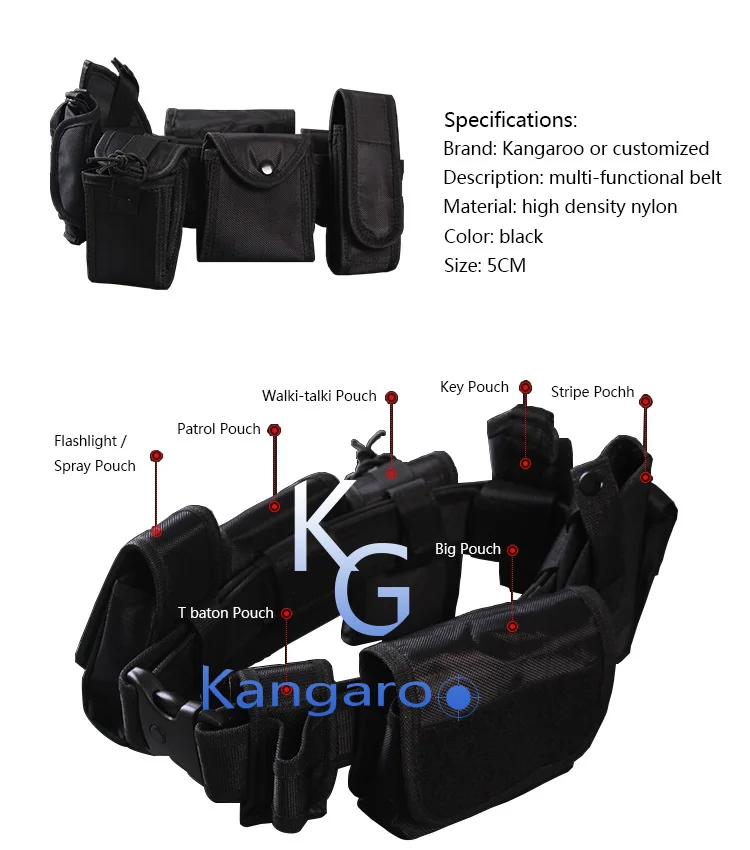 High Quality Adjustable Multifunctional Police Duty Belt Back Support