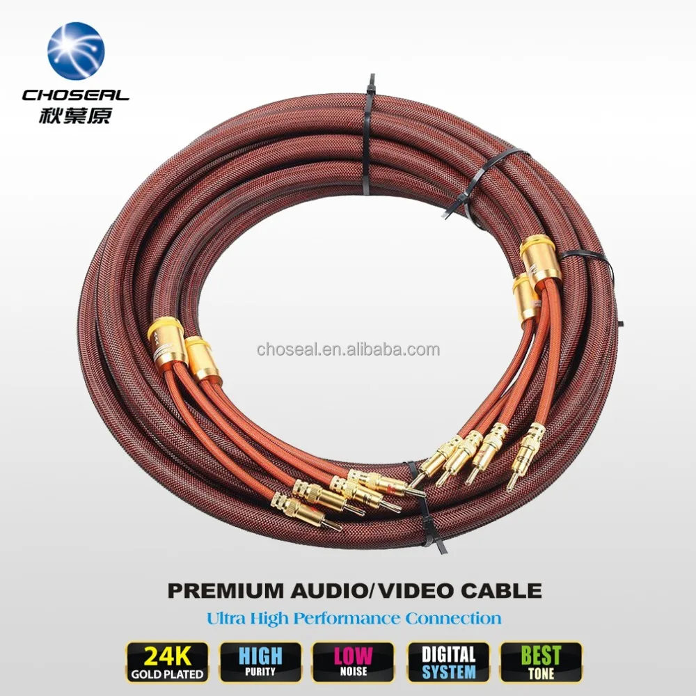 CHOSEAL HIFI OCC Speaker Cable with Banana Plugs