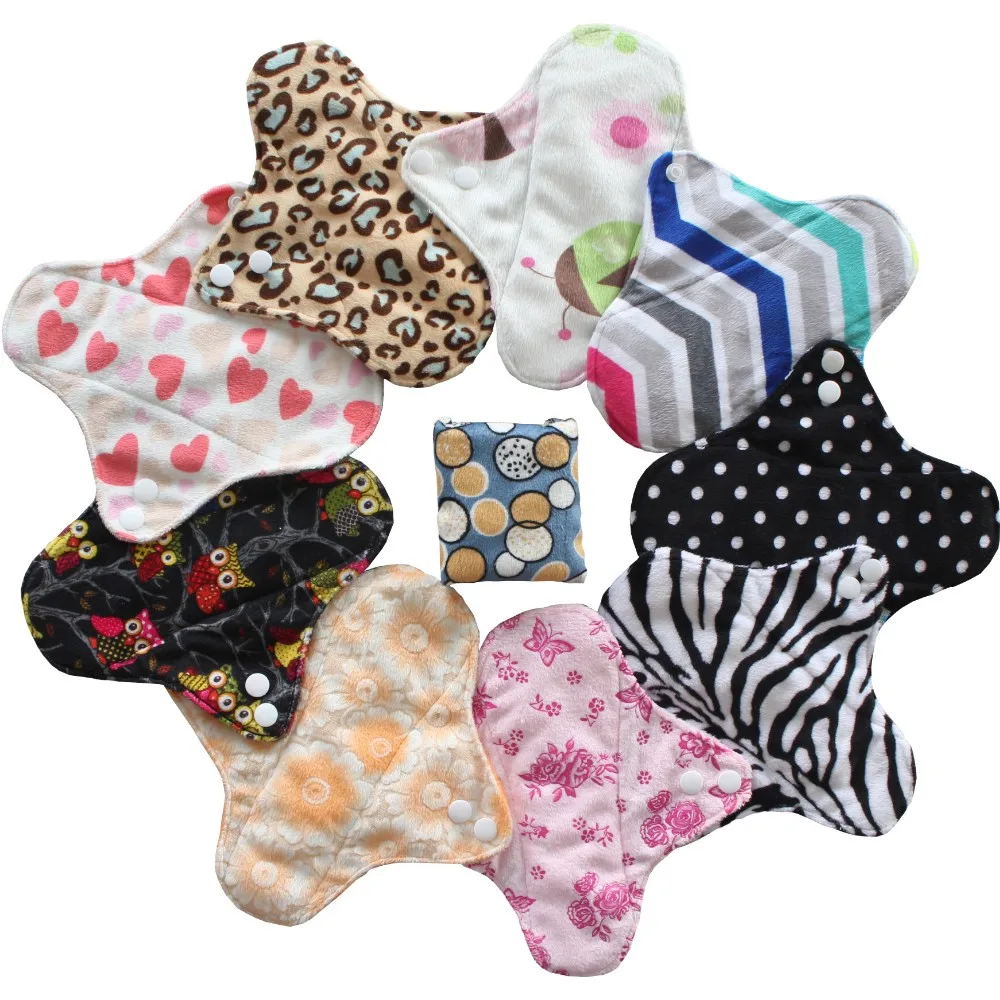 Reusable Waterproof Cloth Menstrual Pads Women Soft Sanitary Napkin