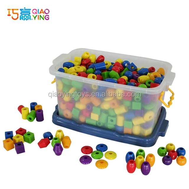 
Amazon Hot Sale 90 Pcs Lacing Beads Toys For Kids With Strings 
