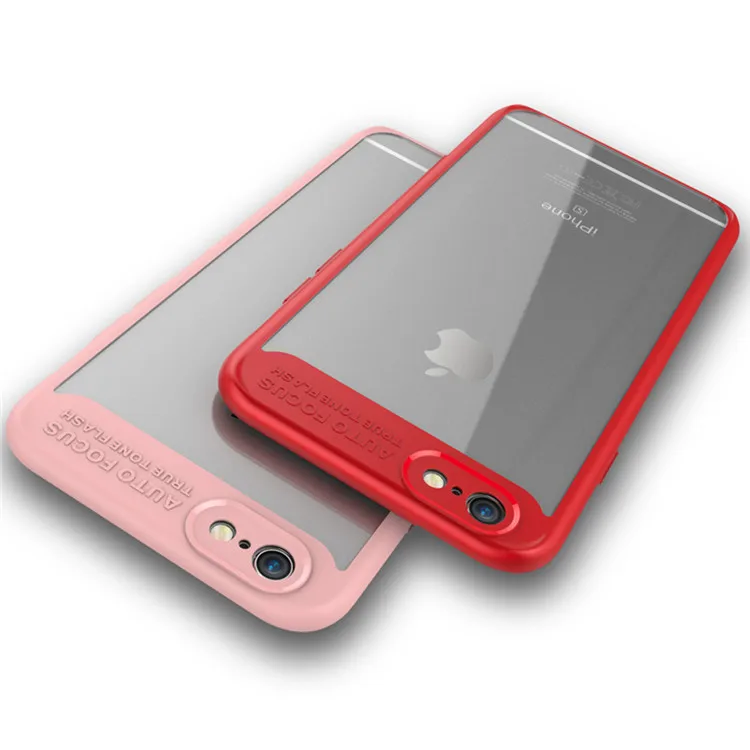 

Amazon hot clear transparent PC TPU protective cover for iPhone 6 6S case