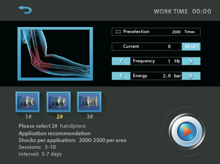 Pneumatic shockwave therapy equipment