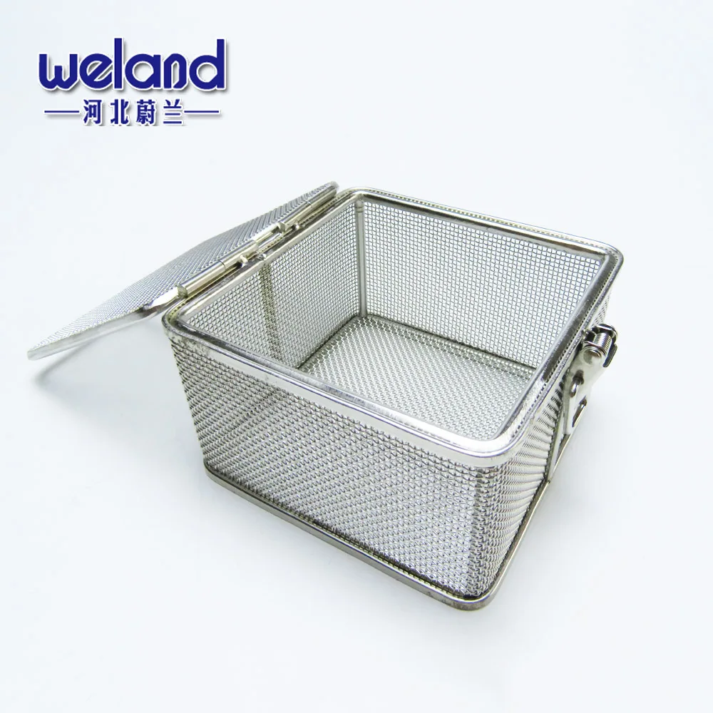 Stainless Steel Electropolished Mesh Basket With Locking Lid Buy Mesh