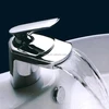 European style single handle cold glass water basin kitchen waterfall faucet