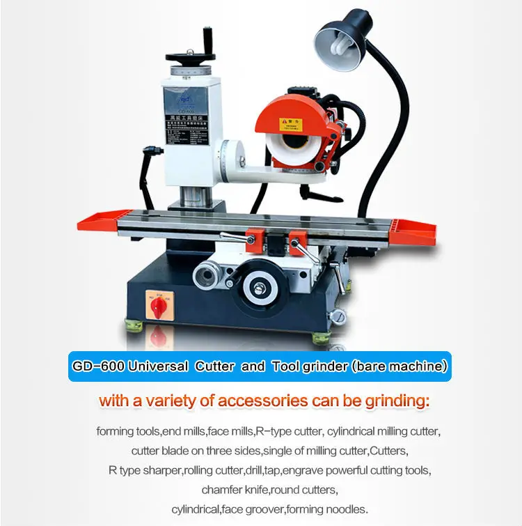 Mini Type Universal Tool Grinder Machine Gd600s Ball Nose End Mill