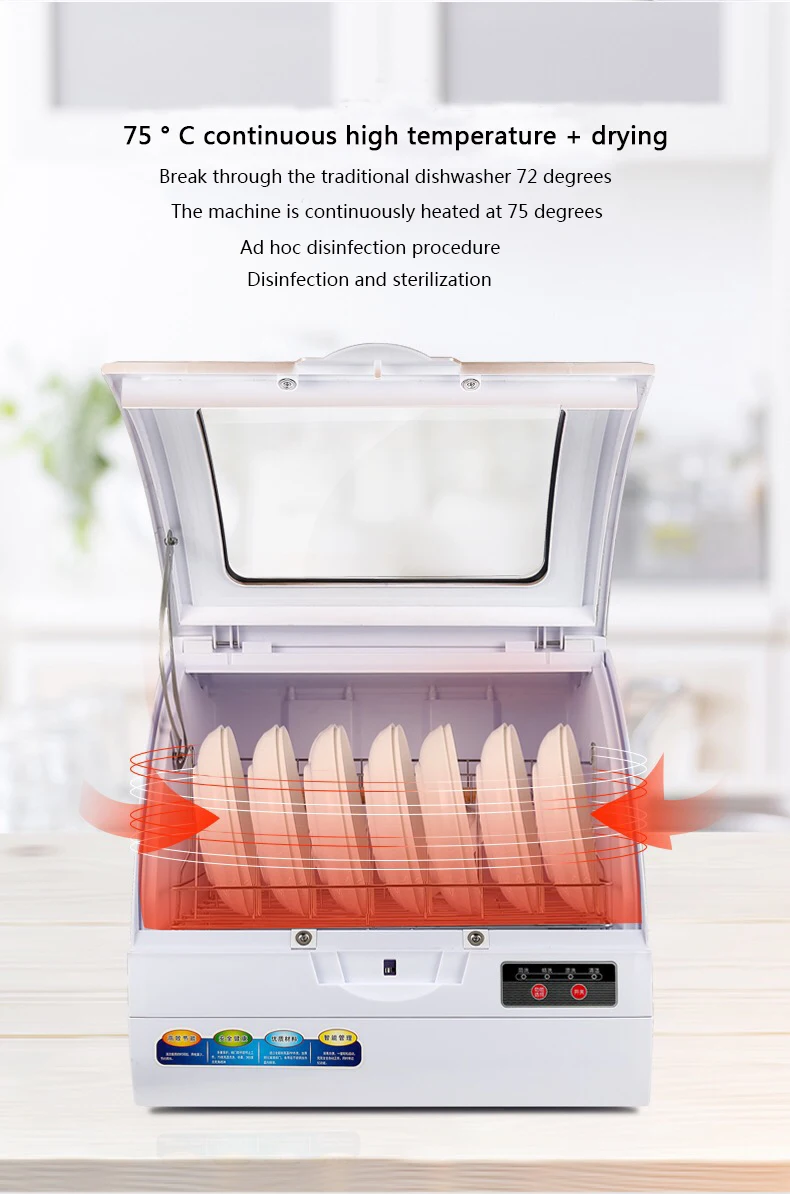 automatic hood type Table top dishwasherfor home