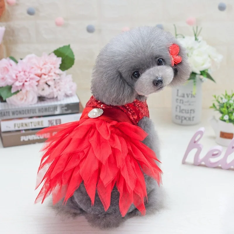 

Hot Sales Hot Selling Spring Summer Sequin Tutu Evening Wedding Dog Dress