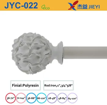 Ceiling Mount Curtain Rods With White Ball Flower Finial Walmart