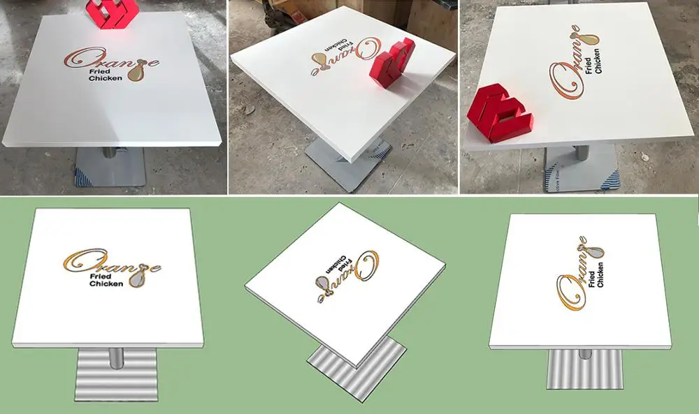 Modern Marble Top Restaurant Coffee Shop Home Kitchen Dining Room Table and Chair