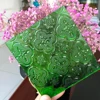 High quality green textured pattern glass