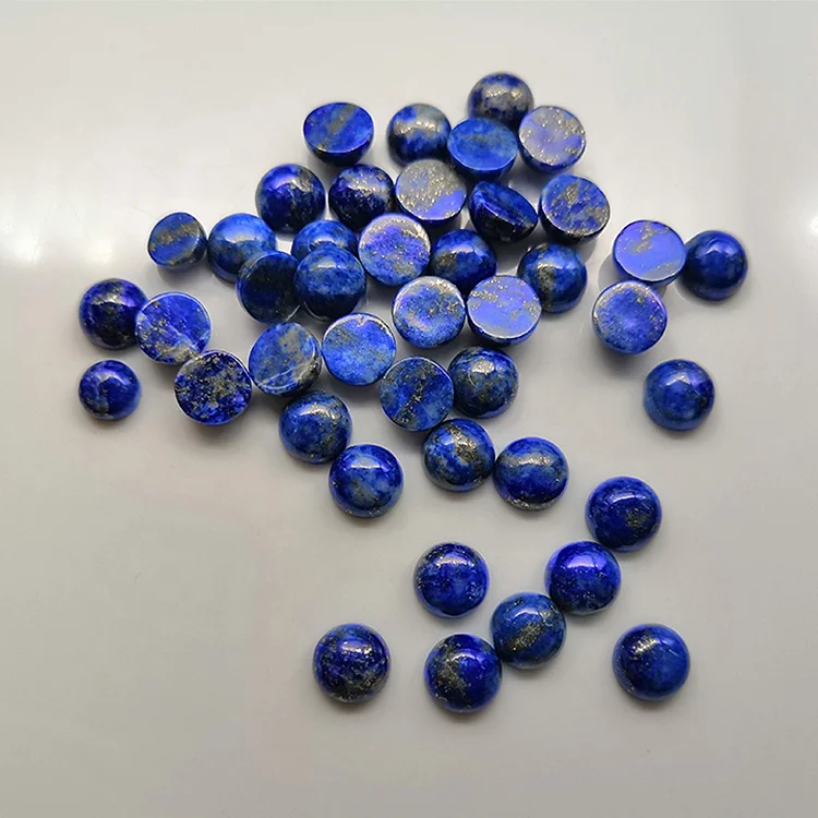 Natural Gemstone Cabochon 6mm Round Lapis Lazuli Stone