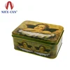 Kids favor cookie candy tin can Cute print empty gift tin boxes for children