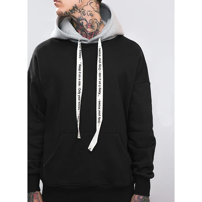 

Cotton/Polyester Comfortable Man Hoodie Custom Design High Quality color matching hoodie, Customized color