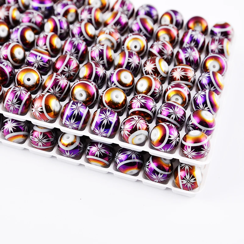 

High quality jewelry bead glass material  various colors glass round candy shape beads