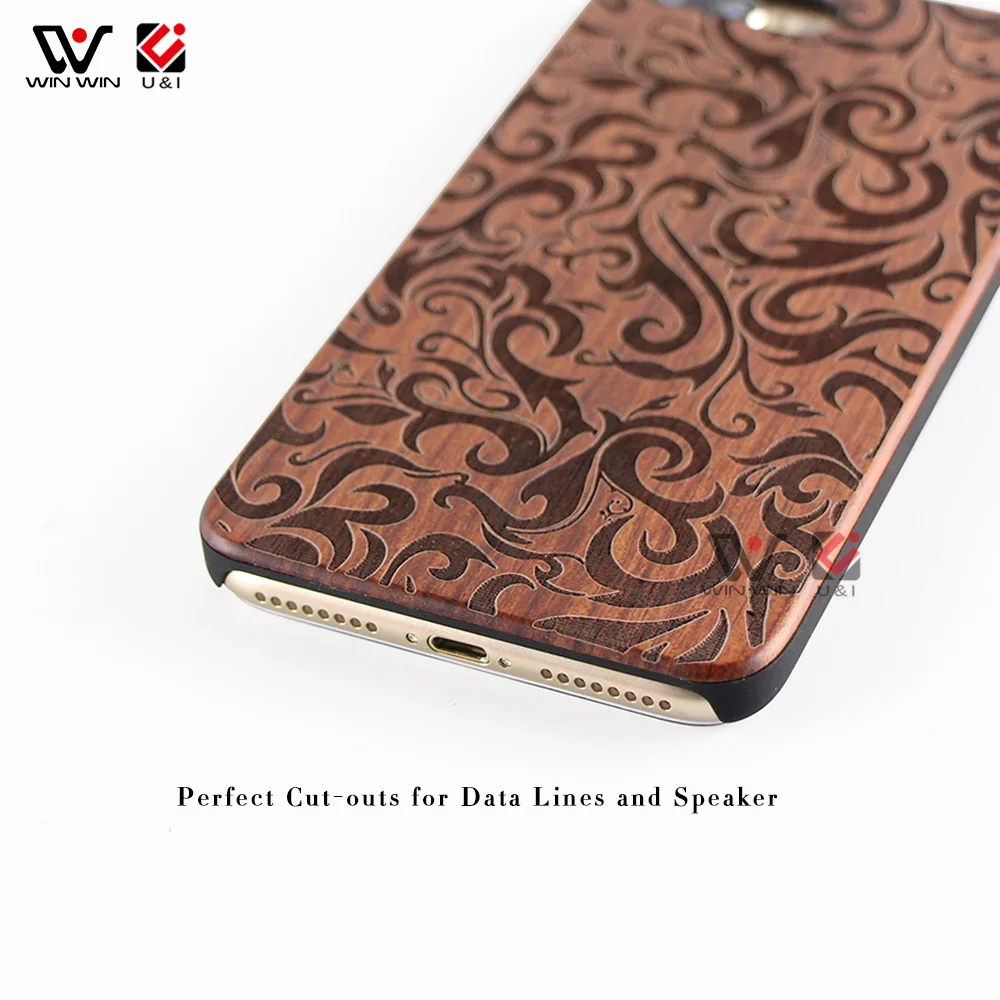 OEM Custom Logo Real Wooden Case Rosewood Phone Cover For iPhone XR XS Max