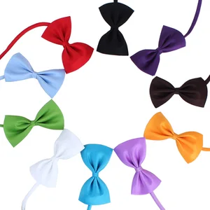 Image of Pure Color Adjustable Cheap Dog Cat Bow Tie