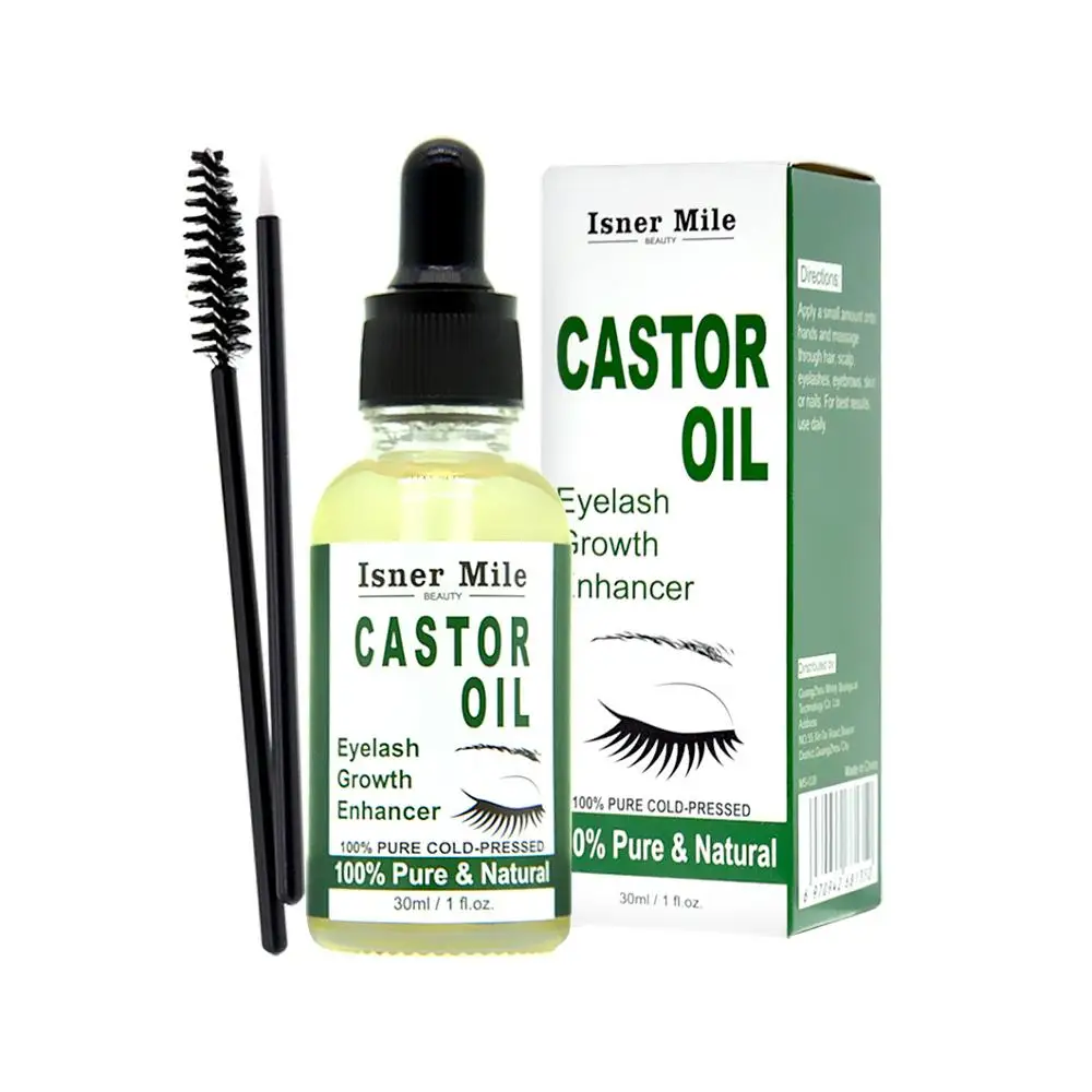 

100% Pure Castor Oil Organic Hair Growth Oil Eyelashes and Eyebrows and Nails OEM In stock