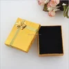 Customized luxury matt gold special paper jewelry packaging box with lines