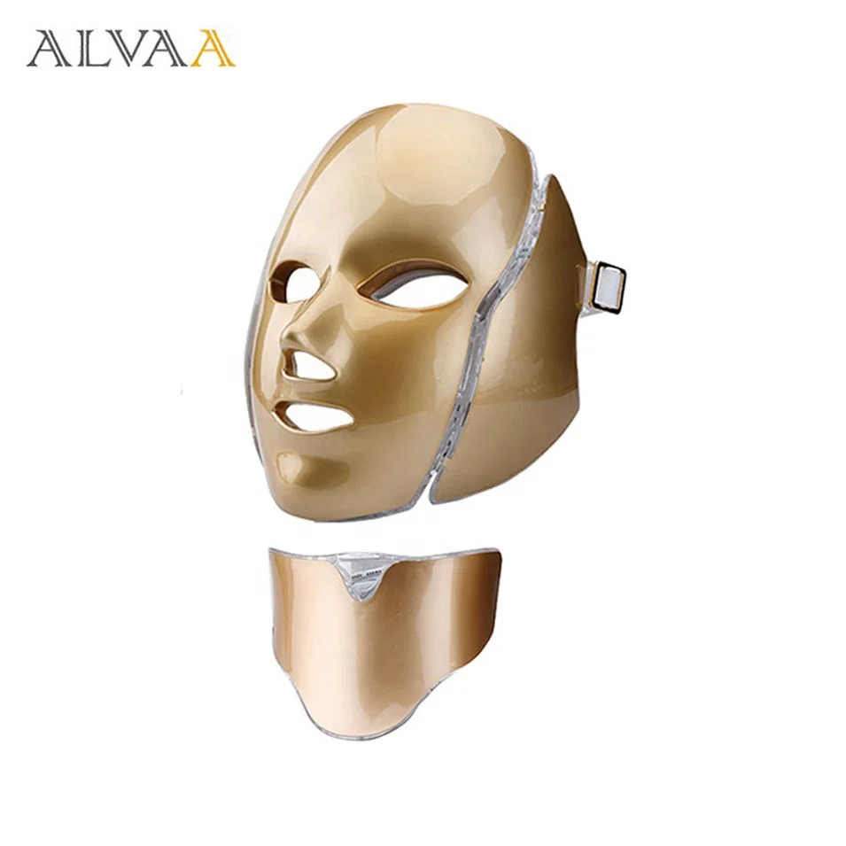 

Alvaa Beauty Professional 7in 1 Led Facial Mask With Neck, White