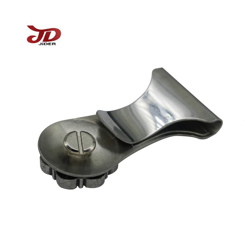 Лидер продаж пользовательские клей металлическая этикетка металлический зажим/бумажник для леди