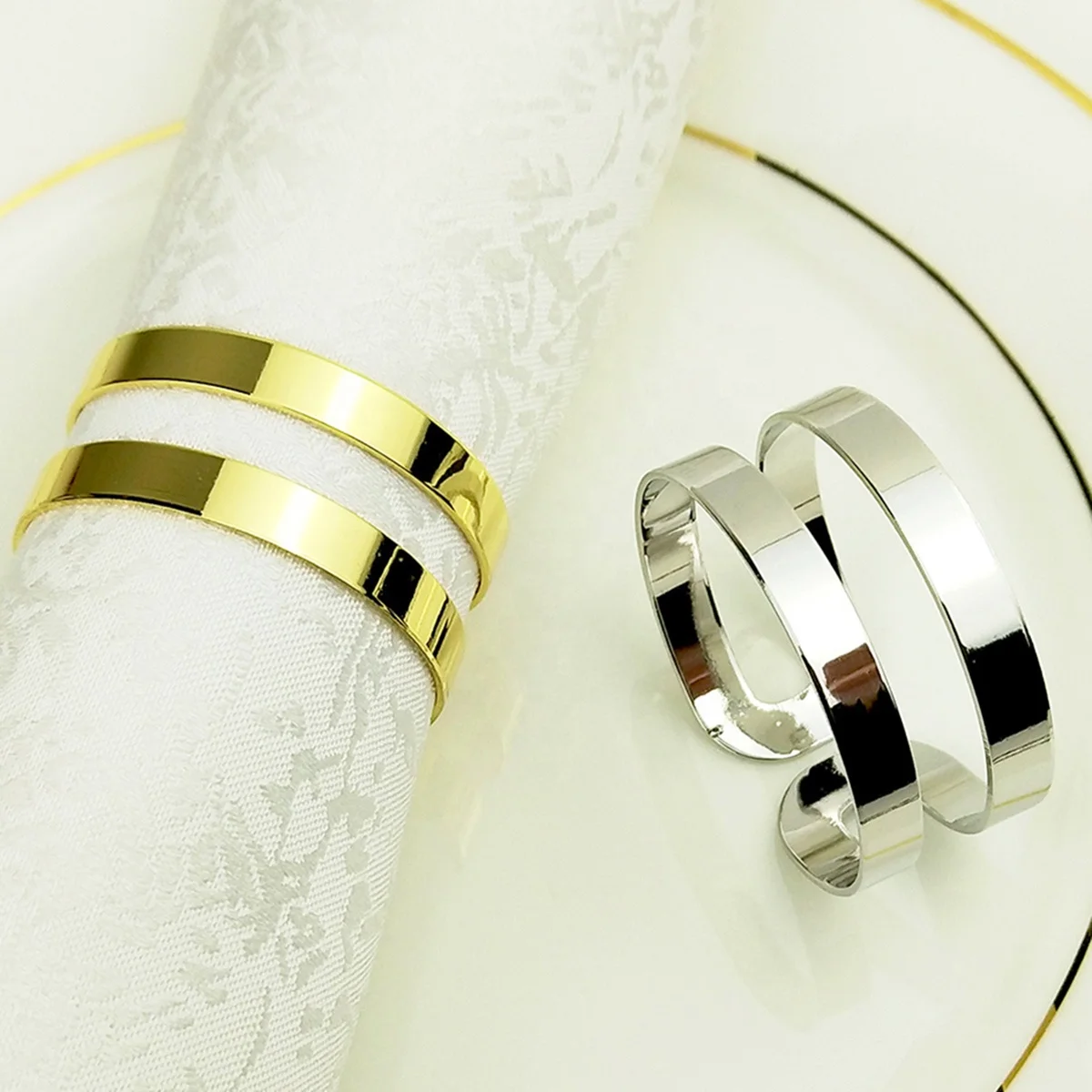 

contracted beauty napkin ring made from stainless steel