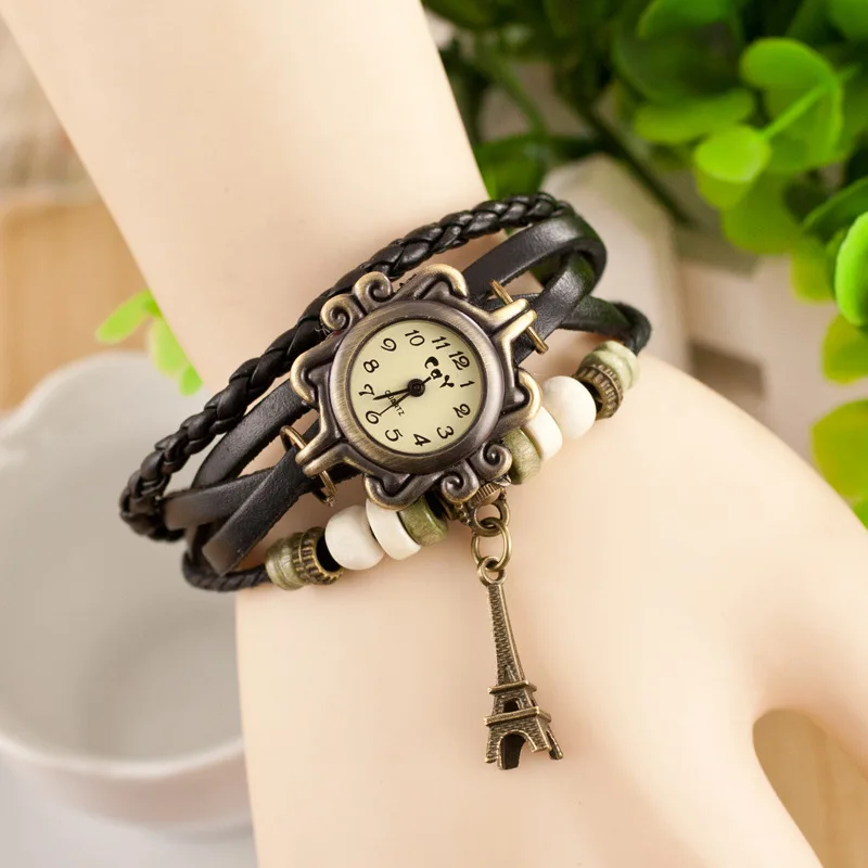 

Free shipping hot selling ladies vintage retro Watch with towel charm