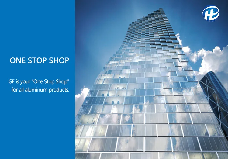 GF aluminium glass wall curtain wall shadow box detail design shadow