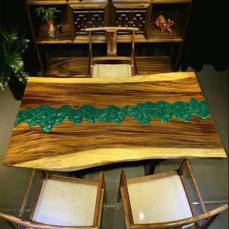 Top Glass Epoxy Resin Wood Table And Coffee Table