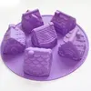3D Mini Christmas Houses Cake Silicone Mold for DIY Cake Muffin and Bread