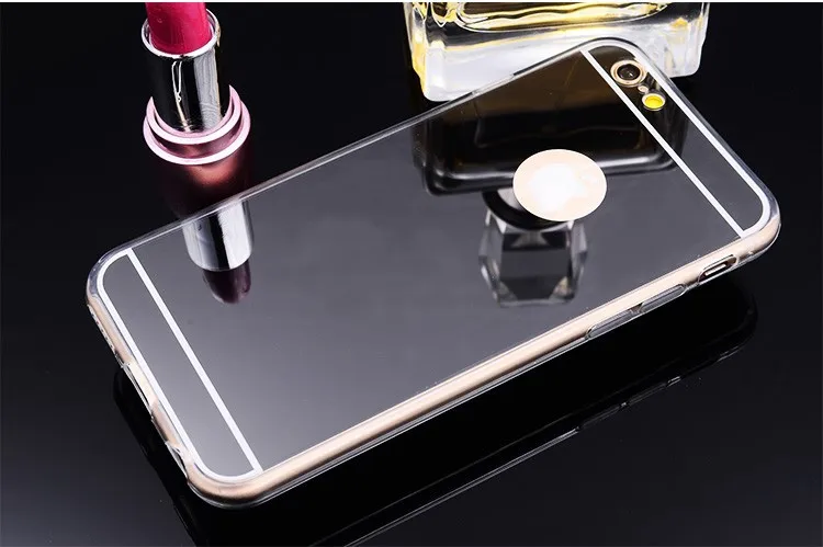 016 Hot Soft TPU Electroplating Mirror Case Cover For iphone 6 6s plus