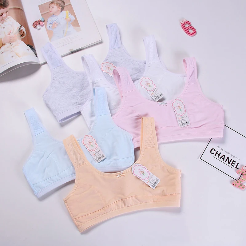 

High quality soft cotton bra kids for school student girls teens first bra