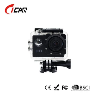 Free sample 30m Waterproof 720P action sport camera go pro style hd 720p from 2018 ISO9001 factory