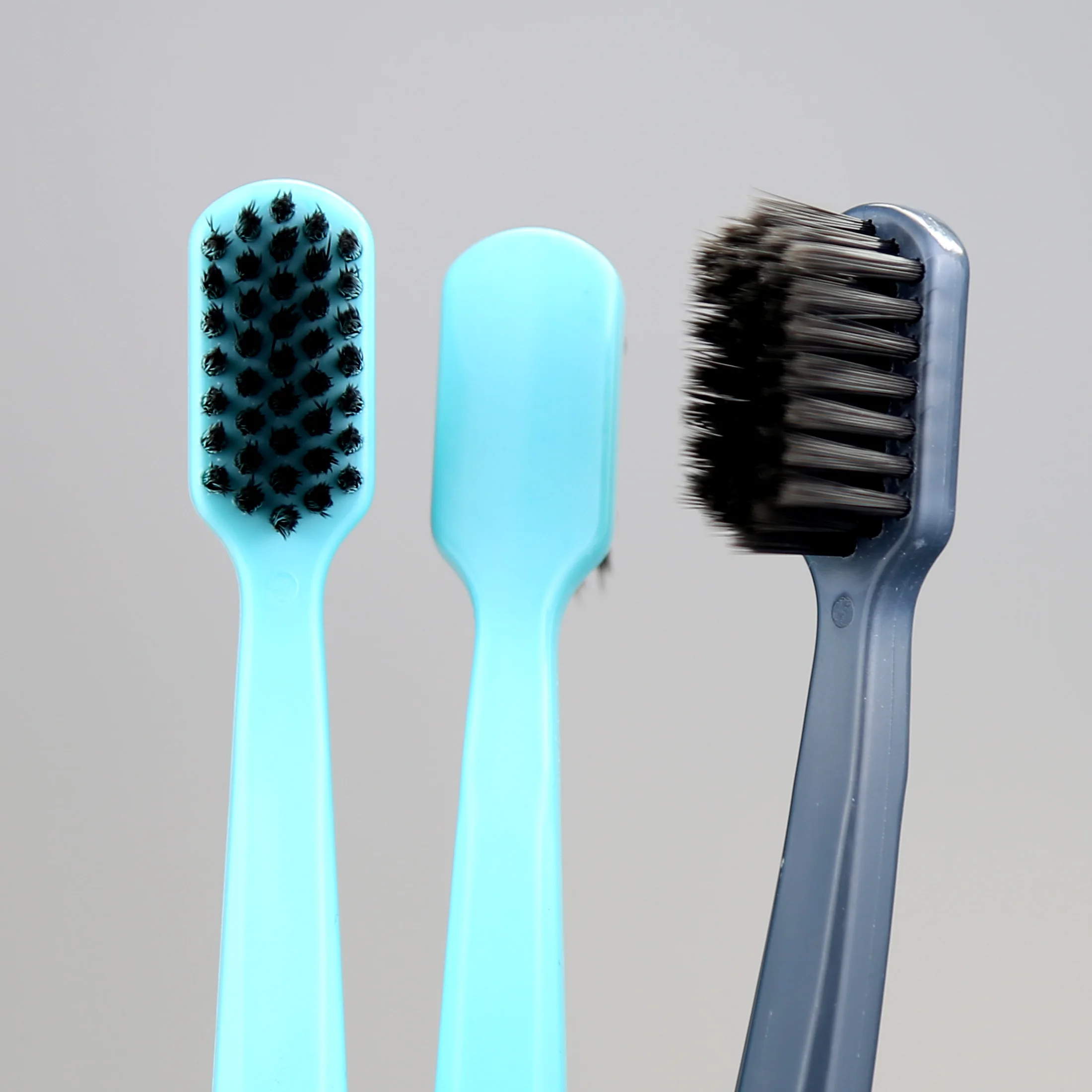 

popular eco toothbrush with soft charcoal filament and biodegradable bioplastic handle
