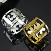Wholesale Hollow Serviette Buckles Gold Silver Wedding Napkin Holder Napkin Rings Dinner Towel Ring Hotel Restaurant Table Decor