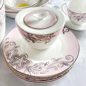 Image of 61 pcs bone china dinner set popular dinnerware sets ceramic