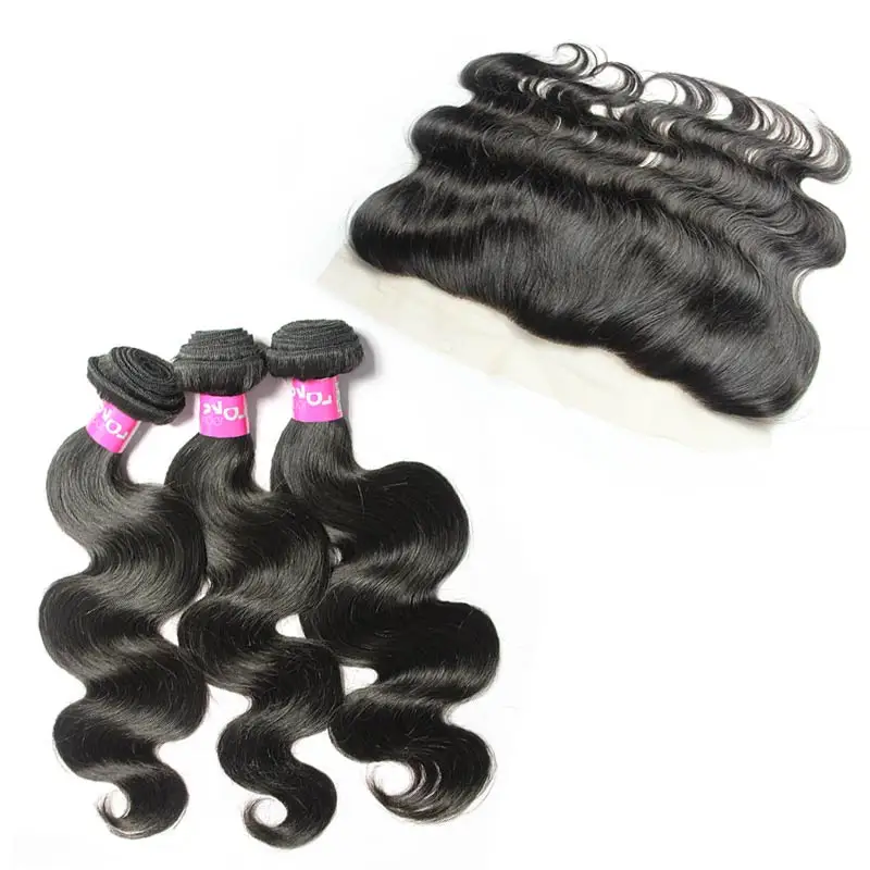 

wholesale aliexpress Brazilian remy virgin lace frontal human hair bundles with closure