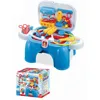 family interactive game 2 in 1 plastic storage chair toys doctor set for kids