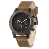 Superior Quality Mens Womens Wooden Natural Bamboo Wrist Watches with Genuine Soft Brown Cowhide Leather Strap & 3ATM Waterproof
