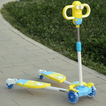 kids yellow scooter