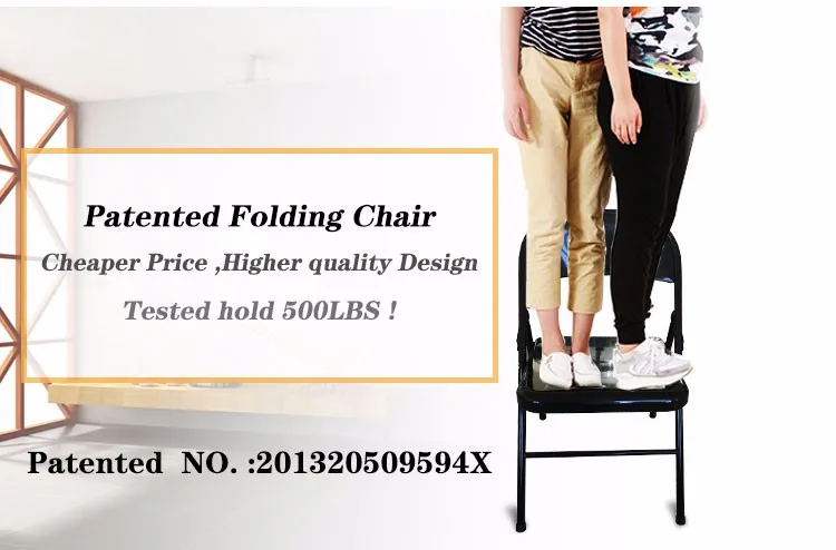 Home Furniture Hercules Series  Hinged Metal Folding Chair