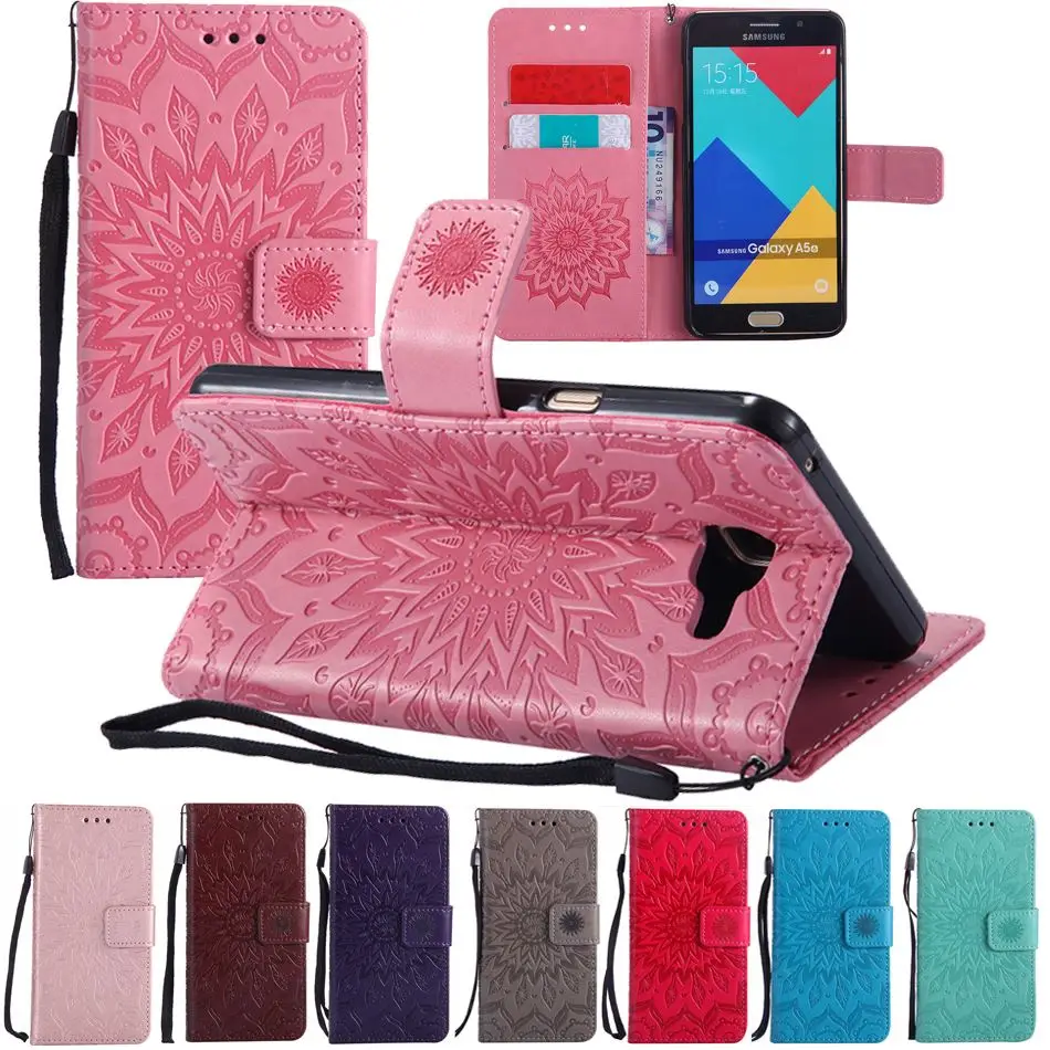 

For J5 J3 A3 A5 2017 Grand Prime Case Luxury Emboss flower Flip Wallet for Galaxy S10 plus S20 Plus Coque case bag, Black, blue, green, grey, rose, purple