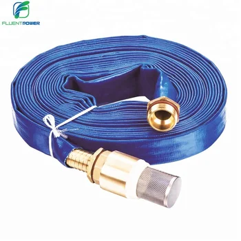 Pvc Flexible Lay Flat Hose With Check Valve Set For Submersible