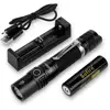 Led Cree Aluminium Alloy Multipurpose Flashlight,Rechargeable 1200 Lumens USB Led Flashlight,