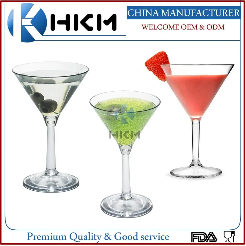 Plastic Reusable Cocktail Glasses,Virtually Unbreakable Polycarbonate