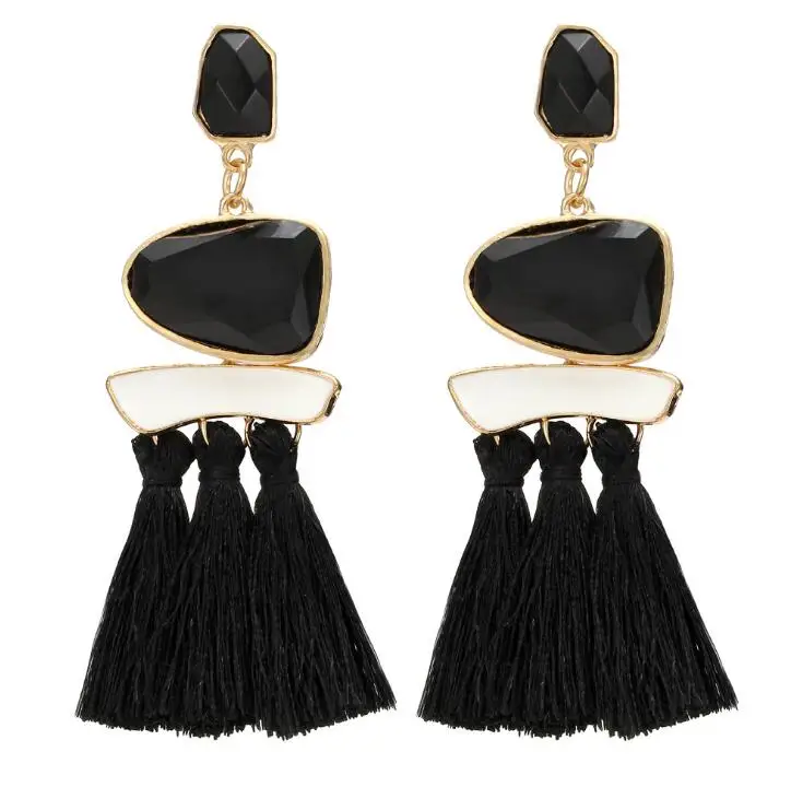 

New Fashion Long Tassel Earring Designs For Women Z936, Mixed
