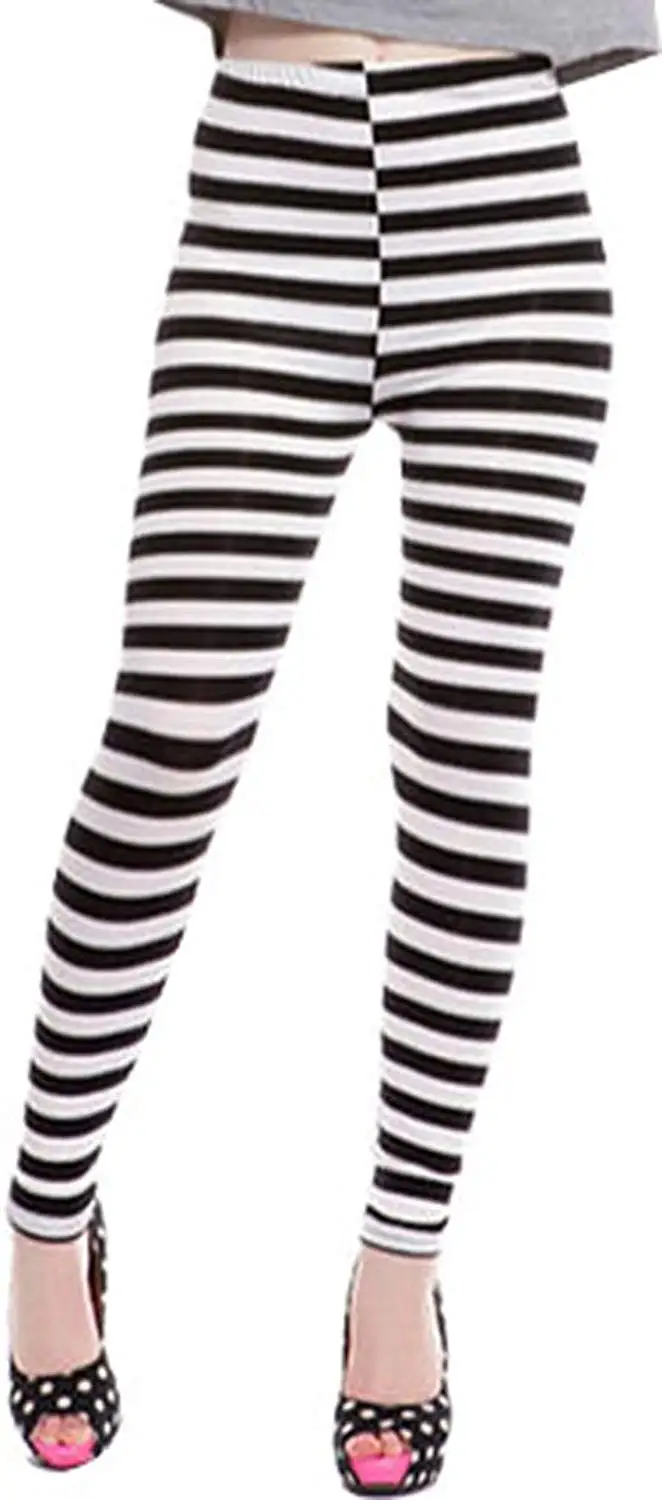 plus size green and black striped tights