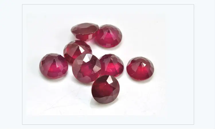 Ruby Glassfilled Gemtones Oval 10*8mm Medium Red Color Price Per Piece