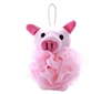 Custom wholesale body rubbing animal shaped baby bath sponge loofah mesh puff shower sponge with cloth towel material