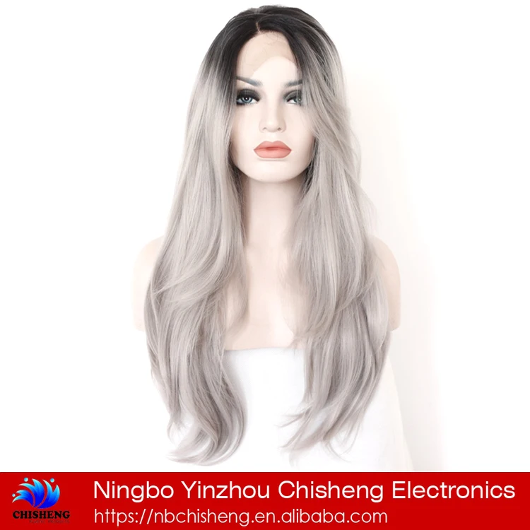 

Amazon hair long natural heat resistant straight synthetic wig lace front wigs, As photo