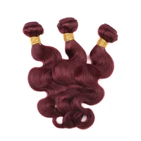 

Free Shipping Black Rose Hair Products Pre-colored Brazilian Virgin Hair Body Wave Wine Red 99J Human Hair Weave Bundles